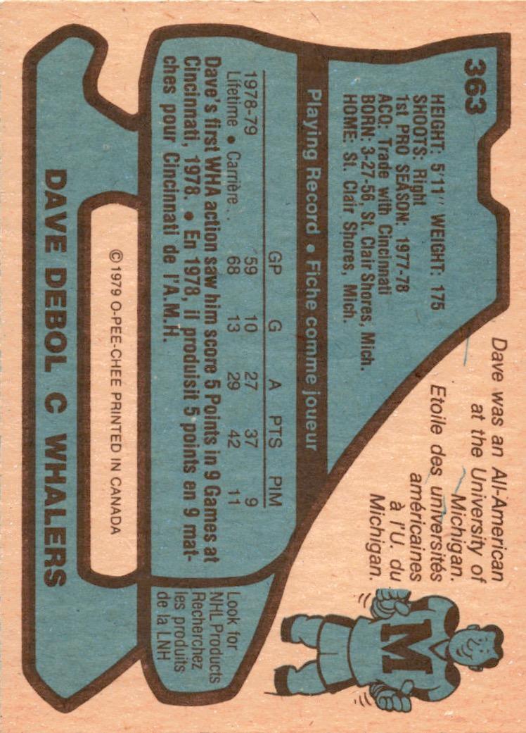 1979-80 O-Pee-Chee #363 Dave Debol Free S&H!! | eBay