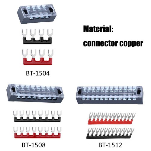 5X Dual Row 4-12 Positions 600V 15A Screw Terminal Block Terminal Barrier Strip - Picture 2 of 16