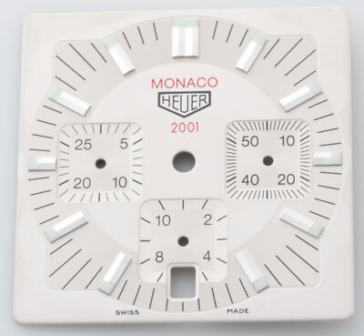 Heuer Monaco 2001 Chronograph Date CS2113 NOS Watch Dial RARE Limited Edition