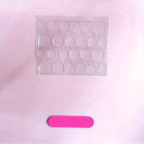 Selbstklebende Kunstnägel * Press On Nails * künstliche Fingernägel * blau-grau - Bild 7 von 8