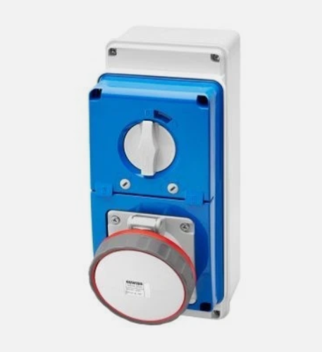 Presa Interbloccata Ip67 C.F.3P+T 63A 400V 6H Cbf ( GEWISS cod. GW67252N ) - Picture 1 of 1