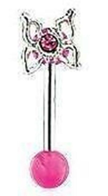 Body Accentz Eyebrow Ring Butterfly One 16g 16 Gauge Body Accentz Eyebrow Ring Butterfly One 16g 16 Gauge