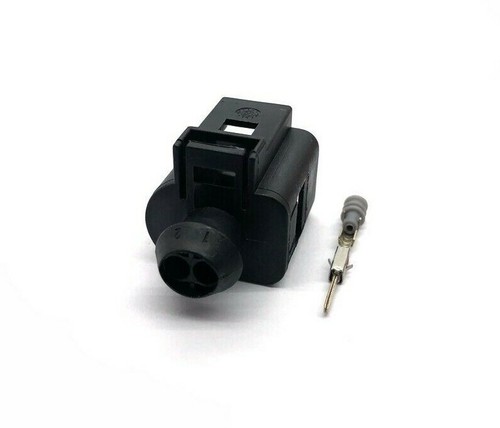 2 Pin Male & Female Connector Sensor Plug Kit Fits VW & AUDI 1J0973802 1J0973702 - Picture 7 of 10