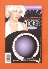 MARILYN HOLLYWOOD 3 ROW PEARL-SHIMMER GLAMOUR CHOKER ROARING 20'S HIGH SOCIETY
