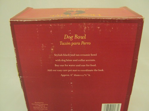 Dog Bowl, Ceramic Feeding Bowl, 6" Ceramic Bowl with Dog Bone Detail Free Ship - Picture 7 of 8