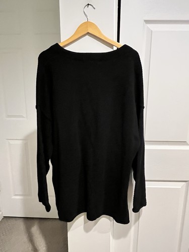 Maglione maglia maglione manica lunga FP Beach Free People Hailee bottoni taglia XL - Foto 2 di 8