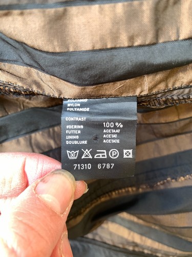 Unique Les Amies Size 42 (AU 14) Copper Black Striped Jacket Blazer Evening - Picture 13 of 14