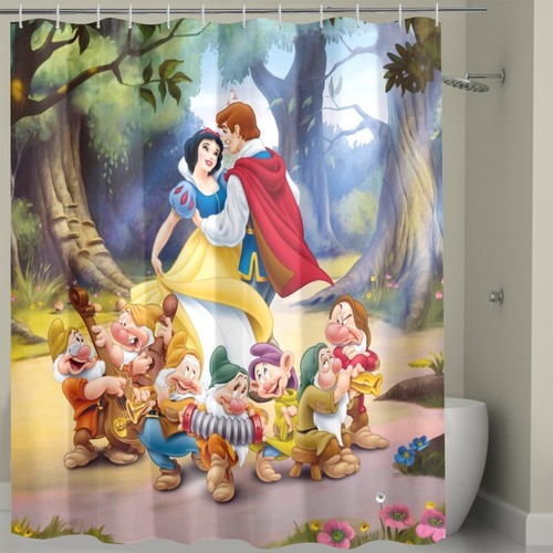 Disney Schneewittchen Tanzdruck Duschvorhang Polyester wasserdicht mit Haken