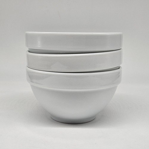 Williams Sonoma Essential White Heavy Soup Cereal Bowls 6" Lot of 3