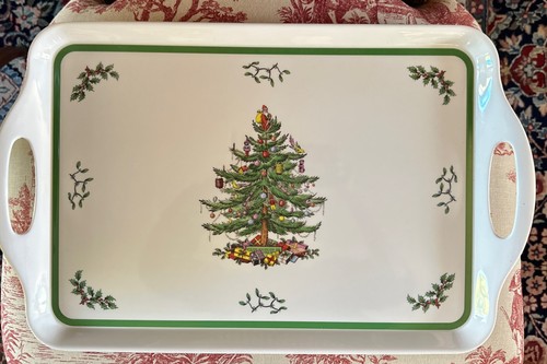 NWT Spode Christmas Tree Large Handled Tray (19" x 11.6"), Melamine - Picture 4 of 4