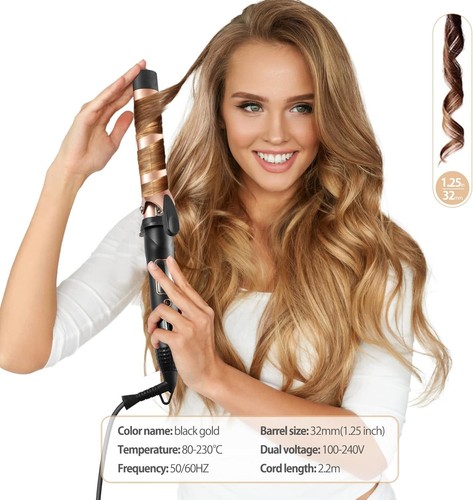 Haglater Hair Curling Wand, 1.25 inch Curling Iron, Professional Ceramic (P112) - Picture 2 of 7