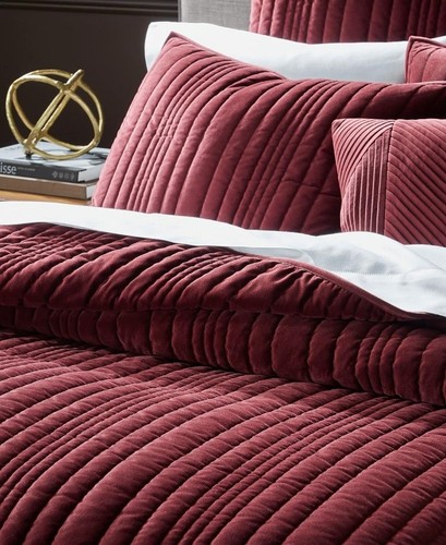Hotel Collection Channeled Velvet 3-Pc. Full/Queen Coverlet Set - Picture 3 of 6