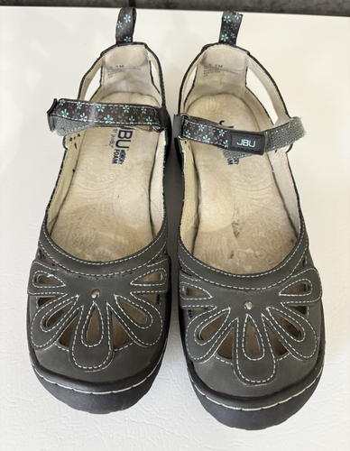 JBU by Jambu Wildflower Womens Shoes Slip On Mary Jane Comfort Flats Gray 6.5 - Picture 1 of 6