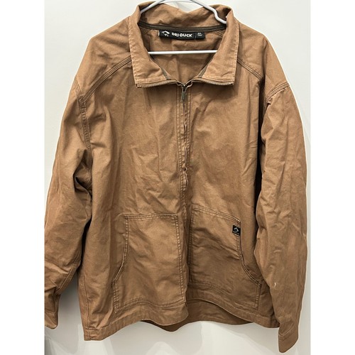 Canvas Work Jacket Full Zip Dri Duck Brown Coat Men’s 2XL - Picture 1 of 4