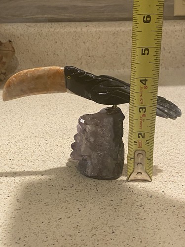 Natural Quartz Crystal Grave Bird Collection Parrot Brazil Mineral Gemstone - Picture 14 of 16