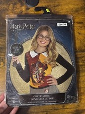 NEW Harry Potter Gryffindor Long Sleeve Top Child S/M Halloween Party Costume