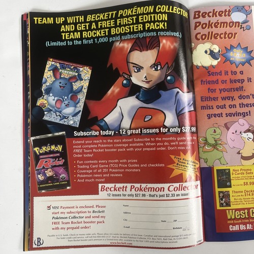 Beckett Pokemon Collector Magazine Volume 2 Number 7 Issue 11 2000 - Picture 15 of 15