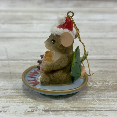 Bezaubernde Schwänze Figur ~ Blatt & Eichel Keks für Weihnachtsmann Ornament ~ Fitz and Floyd - Bild 4 von 6