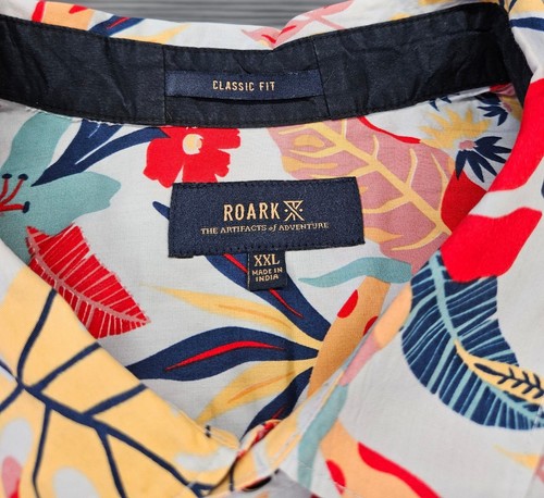 Roark Men's XXL Multicolor Desert Tropics Button Up Short Sleeve Shirt - Picture 3 of 4