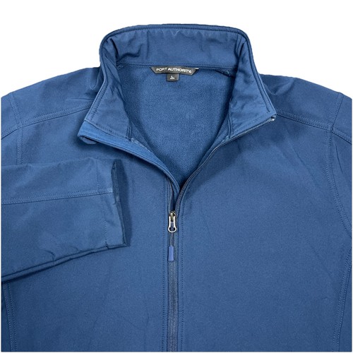 Port Authority J317 Mens Core Soft Shell Full Zip Fleece Jacket Navy Blue Large - Picture 4 of 18