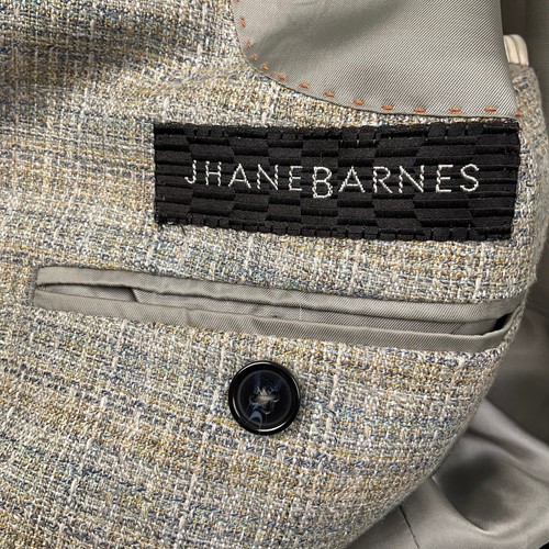 JHANE BARNES Blazer Mens 42R Gray Gold Conclave Full Canvas Luxury Silk Wool - Picture 6 of 12