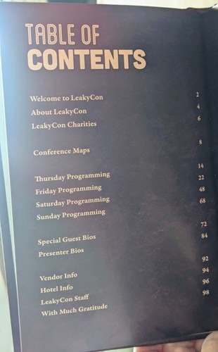 Leaky Con 2012 Chicago Program Book Harry Potter - Picture 2 of 5