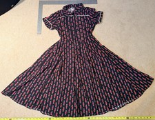 Unique Vintage London Soldier Guardsman Print Fit & Flare Dress - Size S/4
