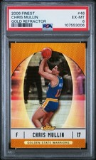 2006-07 Topps Finest Basketball Chris Mullin #46 Gold Refractor /50 PSA 6 HOF