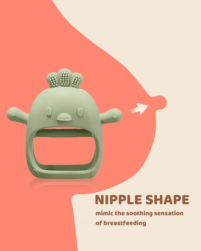 2 Packs Baby Teething Toy for 0-6 6-12 Months, Food Grade Silicone Teething M... - Picture 2 of 7