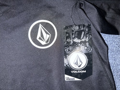 Volcom Rashguard Mens large Black SPF 50+ NEW - Picture 3 of 6