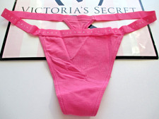 VICTORIA'S SECRET Cotton V-String Thong Panty M L Pink NWT VS FREE SHIP 4 