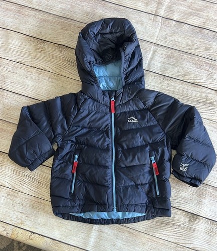 LL Bean Toddler Boy Navy Blue Winter Puffer Jacket She 2T