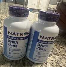 Lot Of 2 Natrol DHEA 25mg Tablets New Sealed Exp July 2025 300 Tabs