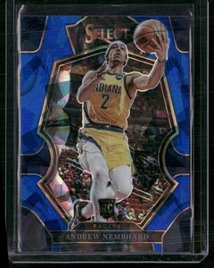 2022-23 Panini Select #186 Andrew Nembhard Blue Cracked Ice Prizms