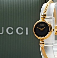 [Near MINT w/Box] Vintage GUCCI 2700.2.L 19mm Black Dial Quartz Women's Watch JP