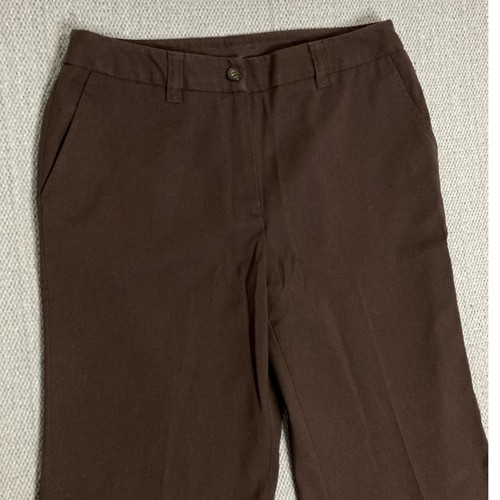 Vtg Oscar De La Renta Career Dress Slacks Womens 28X32 Brown Flare Work Office - Picture 3 of 13