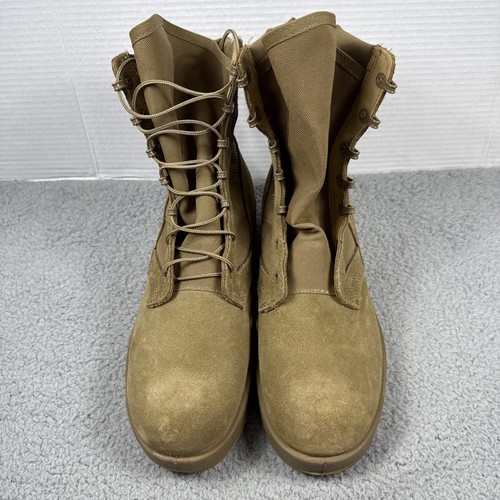 U.S. ARMY HOT WEATHER ARMY COMBAT BOOT COYOTE VIBRAM SOLE MEN’S 10 W EXCELLENT - Picture 3 of 22