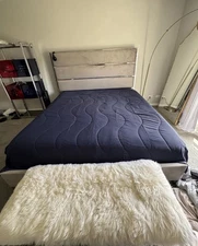 R Evercool Cooling Comforter Queen Midnight Blue Blanket Silver Infused