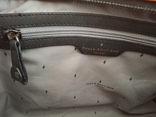 Paul's Boutique Textured Pattern Double Handled Zip Closure Bag. Orange. - Picture 9 of 9