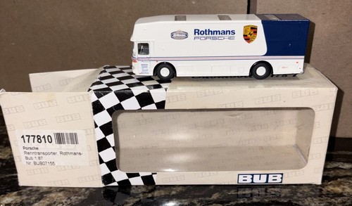 BUB L~Rothmans Racing~Porsche Renntransporter~1/87~07155. Neuwertig in Box ~ 1/500 Made