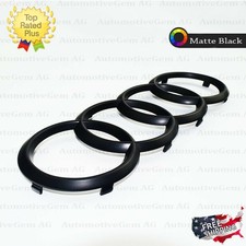 NEW AUDI Front Grille Ring Emblem Matte Black Badge S line Q5 Q3 SQ5 A6 A7 Q7