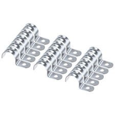 15pcs Conduit Clamp, EMT One-Hole Strap, 24mm Pipe Dia, 6mm Hole Dia
