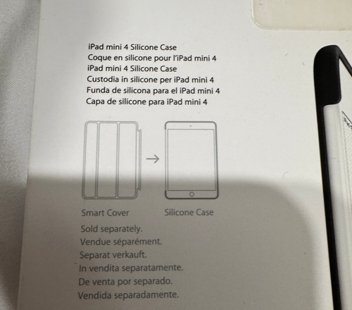 Apple iPad Mini 4 Silicone Case 7.9 Inch MKLK2ZM/A  Charcoal Gray NIB NEW - Picture 5 of 5