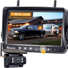 RV Backup Camera with Solar Magnetic: Long Distance No Signal Delay... Fast Ship