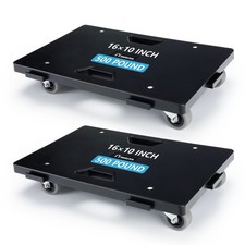 Furniture Dolly, 2 Pack Dollies with Wheels,16'' X10'' Small Flat Dolly with ...