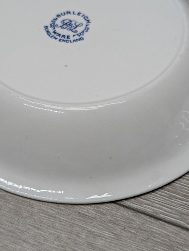 Coppia di Burleigh Blue Regal Peacock Transferware 7 ciotole per zuppa cereali 3/4" - Foto 14 di 22