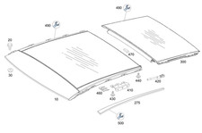 Genuine Mercedes-Benz Sliding Sunroof Component 253-780-40-00