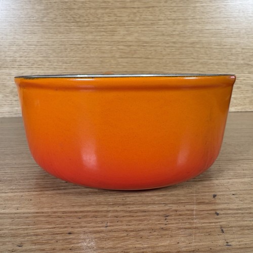 Le Creuset 18cm Fondue Pan Volcanic Orange - No Lid - Made in France - Picture 5 of 14