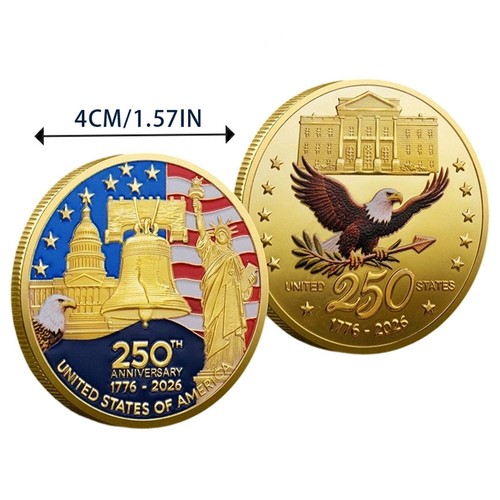 USA 250th Anniversary 1776-2026 Metal Commemorative Coin Collection Style B🎁 - Bild 3 von 8