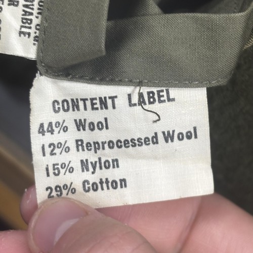 Abrigo de Colección Ejército de Estados Unidos Para Hombres Pequeño OD Verde Forro de Lana Extraíble OG-107 AÑOS 50 - Imagen 6 de 15